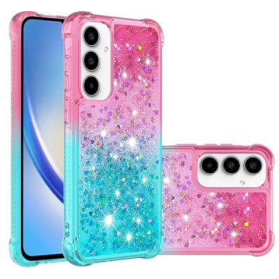 Samsung Galaxy A36 "Yibo" Shine kõva silikoonist (TPU) ümbris - roosa/sinine | Priedai.lt