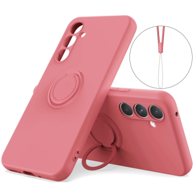 Samsung Galaxy A55 "Ring" Kickstand (TPU) punane ümbris - tagakülg | Priedai.lt