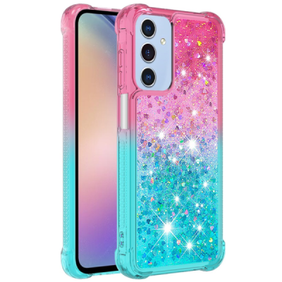 Samsung Galaxy A26 "Yibo" Shine kõva silikoonist (TPU) ümbris - roosa/sinine | Priedai.lt