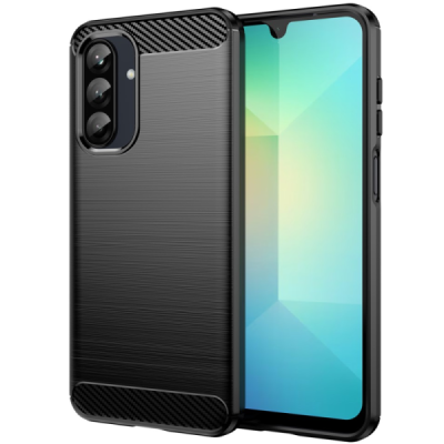 Samsung Galaxy A26 "Carbon" kõva silikoon (TPU) tagakaane must - ümbris | Priedai.lt