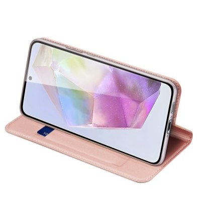 Samsung Galaxy A56 / A36 "Dux Ducis" Skin nahk roosa kaaned - rahakott | Priedai.lt