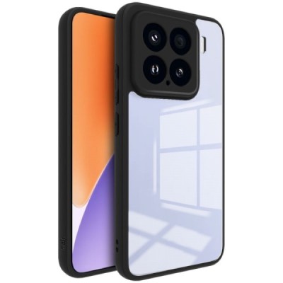 Xiaomi 15 "Imak" kõva silikoonist TPU läbipaistev (servad must) ümbris | Priedai.lt