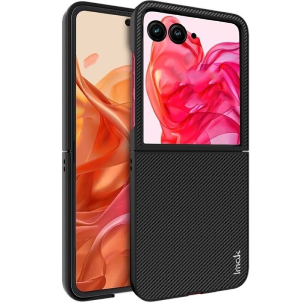 "IMAK" Carbon Fiber plastikust ümbris - must (Motorola Razr 50 Ultra)