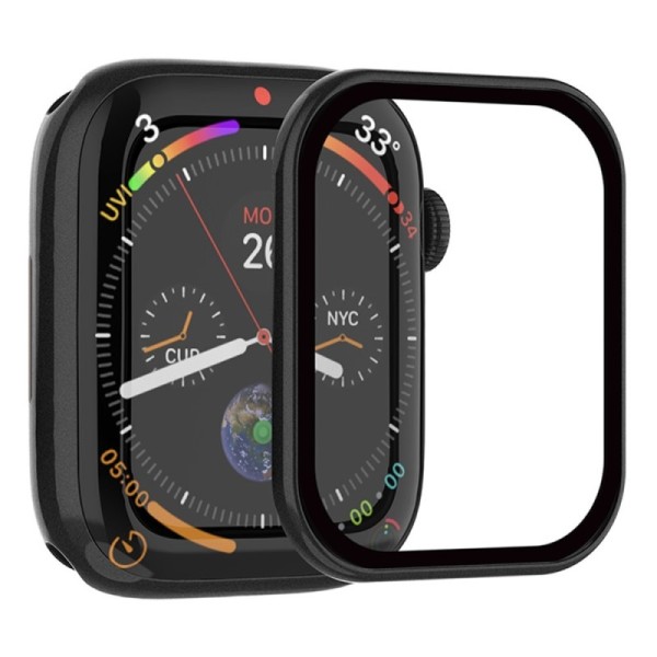 "Rurihai" kaitsev ekraaniklaas - must (Apple Watch Series 6 / 5 / 4 / SE (2023) / SE (2022) / SE 44mm)