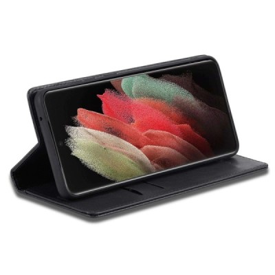 Samsung Galaxy S21 Ultra LC IMEEKE nahk must kaaned - rahakott | Priedai.lt