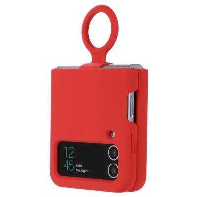 Samsung Galaxy Z Flip4 "Dechen" Ring Kickstand kõva silikoon (TPU) ümbris - punane | Priedai.lt