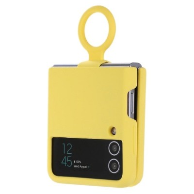 Samsung Galaxy Z Flip4 "Dechen" Ring Kickstand kõva silikoon (TPU) ümbris - kollane | Priedai.lt