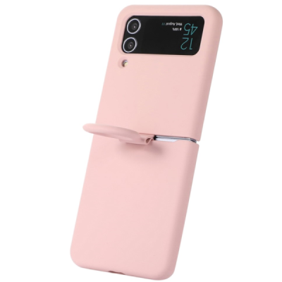 Samsung Galaxy Z Flip4 "Dechen" Ring Kickstand kõva silikoon (TPU) ümbris - roosa | Priedai.lt