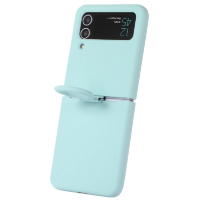 Samsung Galaxy Z Flip4 "Dechen" Ring Kickstand kõva silikoon (TPU) ümbris - piparmünt | Priedai.lt