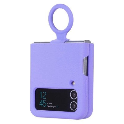 Samsung Galaxy Z Flip4 "Dechen" Ring Kickstand kõva silikoon (TPU) ümbris - lilla | Priedai.lt