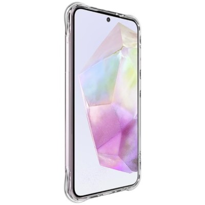 Samsung Galaxy A36 "Imak" tugevdatud kaitse kõva silikoon TPU airbag läbipaistev ümbris - tagakülg | Priedai.lt