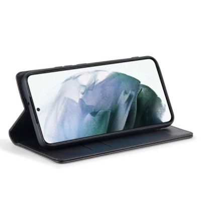Lc.Imeeke Samsung Galaxy S21 (G991B) must nahast klappümbris | Priedai.lt