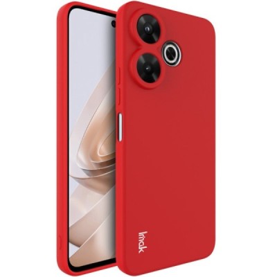 Xiaomi Redmi 13, Poco M6 4G, Redmi Note 13R 5G "IMAK" UC-4 kõvast silikoonist TPU punane ümbris - taga | Priedai.lt