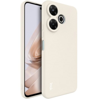Xiaomi Redmi 13, Poco M6 4G, Redmi Note 13R 5G "IMAK" UC-4 kõvast silikoonist TPU beež värv ümbris - taga | Priedai.lt