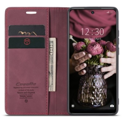 Xiaomi Redmi Note 11 4G (Redmi Note 11s 4G) CaseMe Retro tahke nahk kaaned - burgundia | Priedai.lt