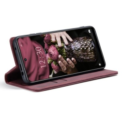 Xiaomi Redmi Note 11 4G (Redmi Note 11s 4G) CaseMe Retro tahke nahk kaaned - burgundia | Priedai.lt