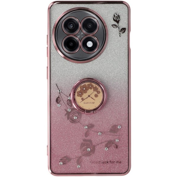 "Kadem" Ring Kickstand kõva silikoon (TPU) ümbris - roosa (Galaxy A15)
