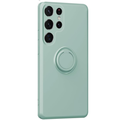 Samsung Galaxy S25 Ultra "Dechen" Ring Kickstand kõva silikoon (TPU) ümbris - piparmünt | Priedai.lt
