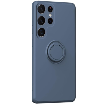 Samsung Galaxy S25 Ultra "Dechen" Ring Kickstand kõva silikoon (TPU) ümbris - sinine | Priedai.lt