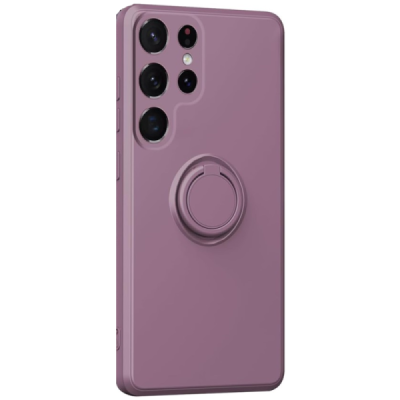 Samsung Galaxy S25 Ultra "Dechen" Ring Kickstand kõva silikoon (TPU) ümbris - lilla| Priedai.lt