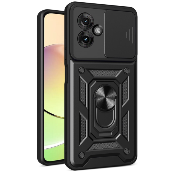 "Mozhi" Kickstand Tugevdatud turvalisus ümbris - must (Motorola Moto G55 5G)