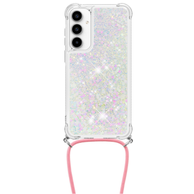 Samsung Galaxy A36 "Yibo" Shine Strap kõva silikoonist (TPU) ümbris - läbipaistev | Priedai.lt
