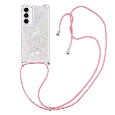 Samsung Galaxy A36 "Yibo" Shine Strap kõva silikoonist (TPU) ümbris - läbipaistev | Priedai.lt