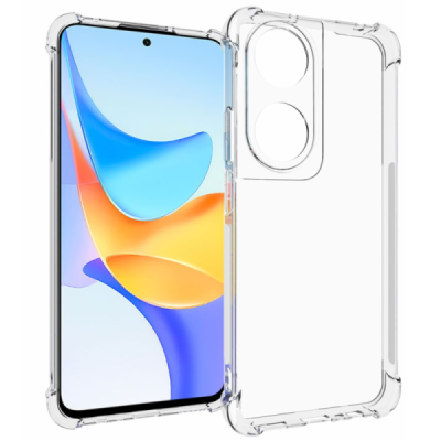 Huawei Honor X7b (Honor 90 Smart) tugevdatud kaitse kõvast silikoonist (TPU) ümbris - läbipaistev | Priedai.lt