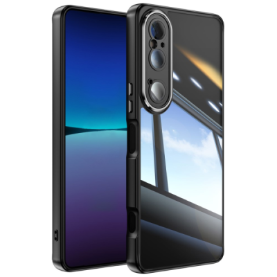 Sony Xperia 1 VI "Mofan" läbipaistev kõva silikoon (TPU) ümbris – must | Priedai.lt