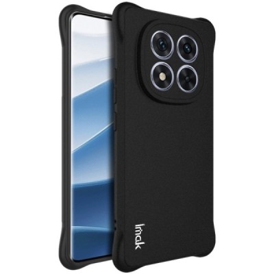 Xiaomi Redmi Note 14 Pro 5G (Poco X7 5G) "Imak" tugevdatud kaitse kõva silikoon matt TPU must ümbris - tagakülg | Priedai.lt