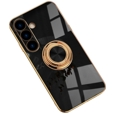 Samsung Galaxy S24 "Fashion" tugijala kõva silikoonist TPU must ümbris – taga | Priedai.lt