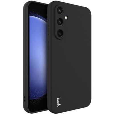 Samsung Galaxy S23 FE „Imak“ kõvast silikoonist TPU must ümbris - taga | Priedai.lt