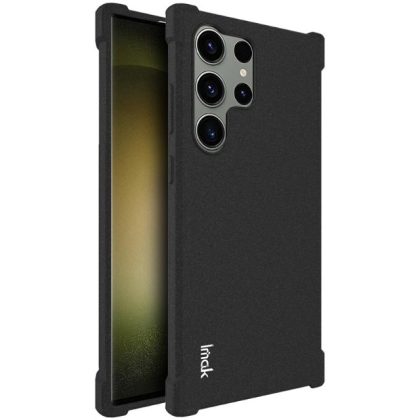 "Imak" tugevdatud turvalisus kõva silikoon matt (TPU) ümbris - must (Galaxy S23 Ultra)