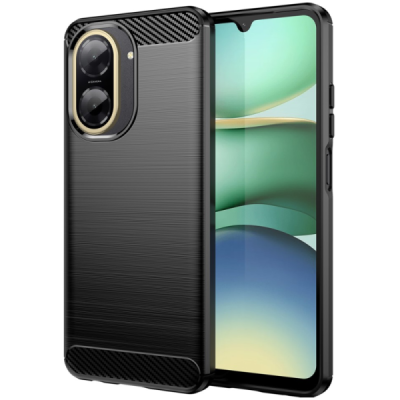 Xiaomi Poco C71 "Carbon" kõva silikoon (TPU) tagakaane must - ümbris | Priedai.lt