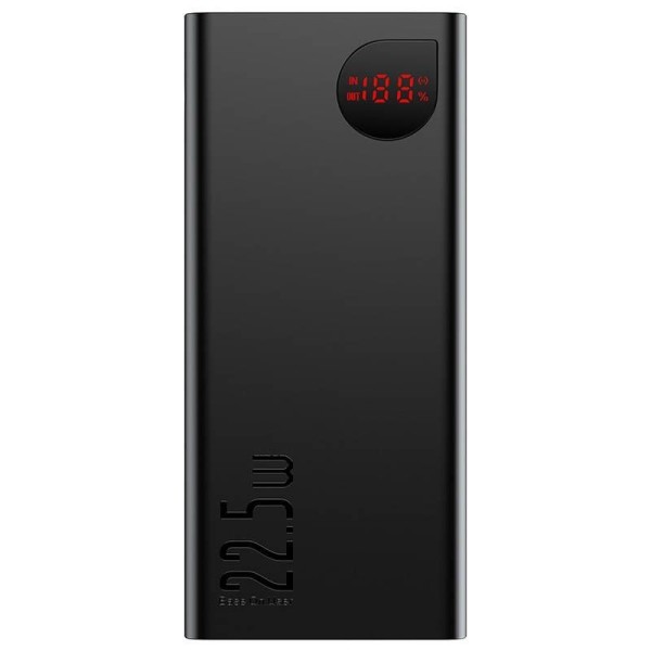 "Baseus" Adaman Metal Fast Charge väline aku - must (20000 mAh, 22,5 W)