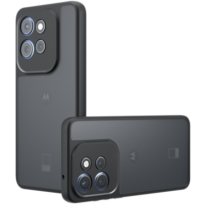 "Mofan" läbipaistev kõva silikoon (TPU) ümbris – must (Motorola Edge 60 Neo / Edge 50 Neo / Moto S50 / ThinkPhone 25)