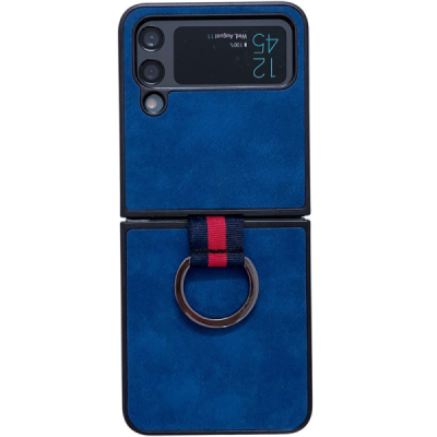 Samsung Galaxy Z Flip4 "Kadem" Ring Kickstand kõva plastik ümbris - sinine | Priedai.lt