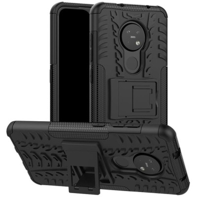 Täiustatud kaitsed "Kickstand" Xiaomi 14 Ultra must kõva silikoon (TPU) ja plastikust ümbris | Priedai.lt