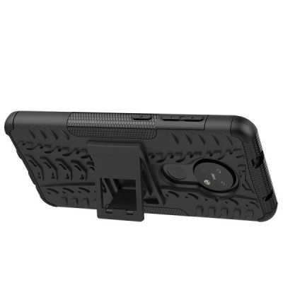Täiustatud kaitsed "Kickstand" Xiaomi 14 Ultra must kõva silikoon (TPU) ja plastikust ümbris | Priedai.lt