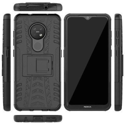 Täiustatud kaitsed "Kickstand" Xiaomi 14 Ultra must kõva silikoon (TPU) ja plastikust ümbris | Priedai.lt