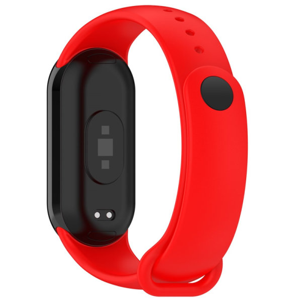 "Kumikoo" Nutikella kõva silikoonist (TPU) käevõru - Punane (Xiaomi Smart Band 9 NFC / 9 / 8 NFC / 8)