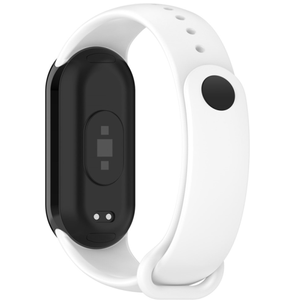 "Kumikoo" Nutikella kõva silikoonist (TPU) käevõru - valge (Xiaomi Smart Band 9 NFC / 9 / 8 NFC / 8)
