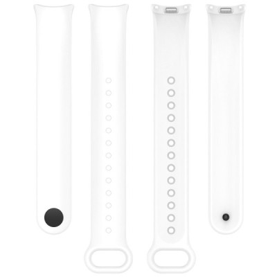 "Kumikoo" Nutikella kõva silikoonist (TPU) käevõru (rihm) - valge (Xiaomi Smart Band 9 NFC / 9 / 8 NFC / 8) | Priedai.lt