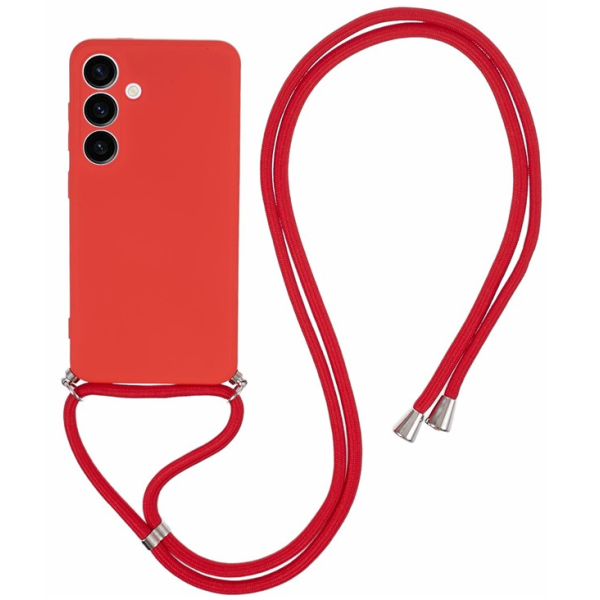 "Mofan" Strap kõva silikoonist (TPU) ümbris - Punane (Galaxy S24)
