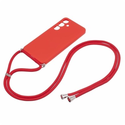 Samsung Galaxy S24 "Mofan" Strap kõva silikoonist (TPU) ümbris - Punane | Priedai.lt