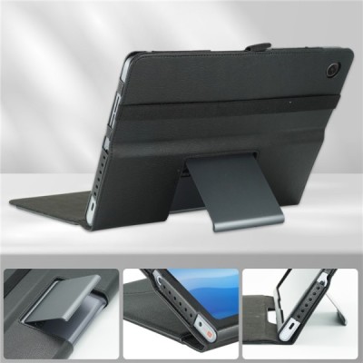 Luksuslik Boyu nahast klapiga must ümbris Lenovo Tab Plus 11.5" (TB351FU) | Priedai.lt