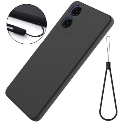Motorola Moto E14 4G, G04 4G, G04s 4G, G24 4G "Shell" kõva silikoon (TPU) tagakaane must - ümbris | Priedai.lt