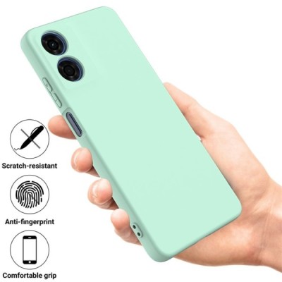 Motorola Moto E14 4G, G04 4G, G04s 4G, G24 4G "Shell" kõva silikoon (TPU) tagakaane roheline - ümbris | Priedai.lt