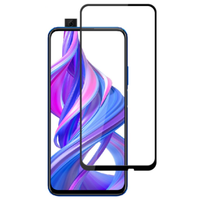 Huawei P Smart Pro (2019) / P Smart Z / Honor 9X "AMORUS" karastatud klaasiga tugevdatud kaitse must täiskattega kaitseklaas | P