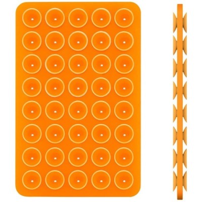 "Suction Pad" universaalne silikoonist iminapa matt (hoidja) - oranž | Priedai.LT